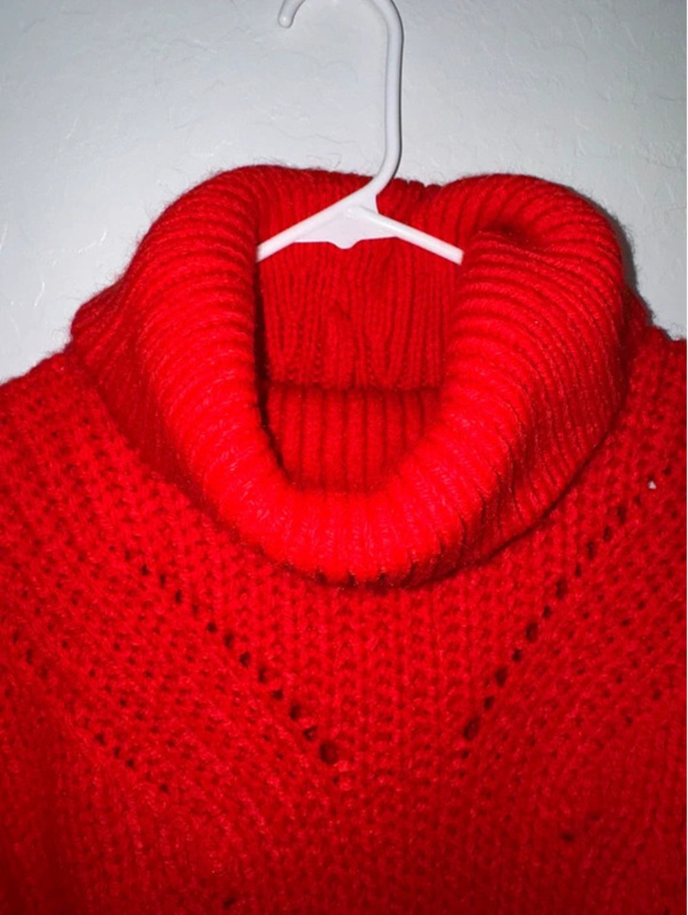 Mango Size Large Red Sweater Turtle Neck Sweater Dress NWT - Picture 2 of 4